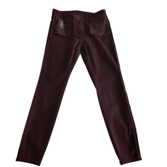 Ann Taylor Women's 6P Burgundy The Skinny Curvy Fit Stretchy Cotton Blend Pants - Picture 7 of 12